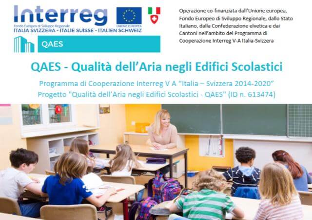 Mercoledì, 22 gennaio in fiera: Il progetto QAES: aria nuova nelle scuole. Parliamone insieme