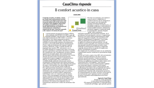 ADIGE: Il comfort acustico in casa