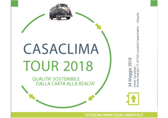 24 maggio il CasaClima Tour sarà per la prima volta all'Aquila