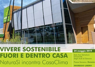 Il 24 Maggio NaturaSì incontra CasaClima a Genova