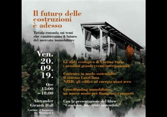 Convegno "Il futuro delle costruzioni è adesso" - 20.9. a Cortina d'Ampezzo