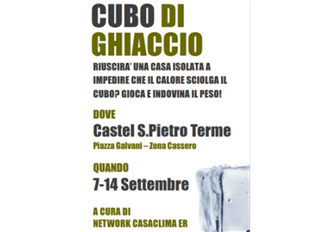 Sfida del Cubo di Ghiaccio a Castel S.Pietro Terme, 7 -14 settembre