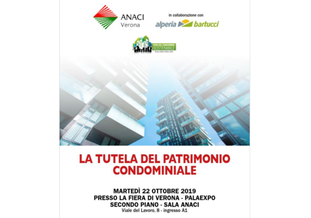 Convegno "La tutela del patrimonio condominiale", il 22.10. a Verona