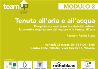 22.3. a Vicenza Seminario "Tenuta all'aria e all'acqua"