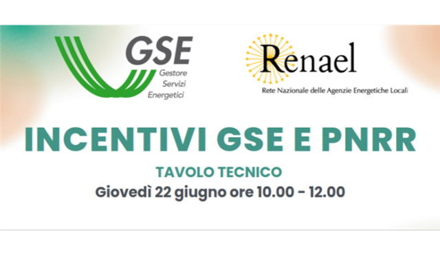 Tavolo tecnico "Incentivi GSE e PNRR", 22.6.2023