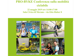 PRO-BYKE Conferenza sulla mobilità  ciclabile, 22 maggio a Merano