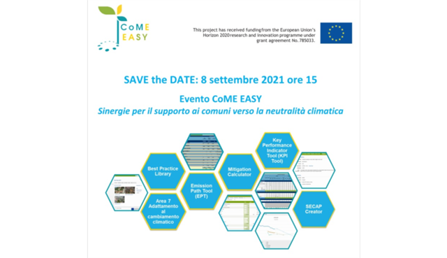 CoME EASY - Sinergie per il supporto ai comuni verso la neutralità climatica 8/9