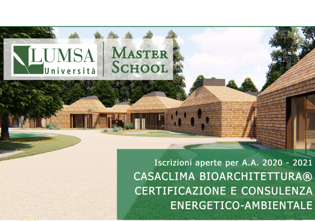 Iscrizioni aperte per il Master CasaClima Bioarchitettura