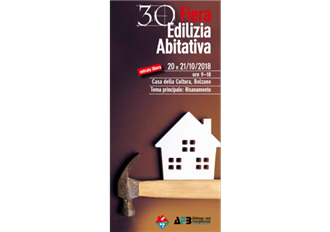 Fiera Edilizia Abitativa, dal 20. al 21.10. a Bolzano