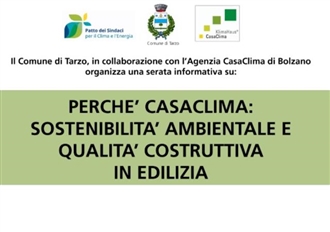 Serata informativa a Tarzo (TV) il 4.10.: Perchè CasaClima?